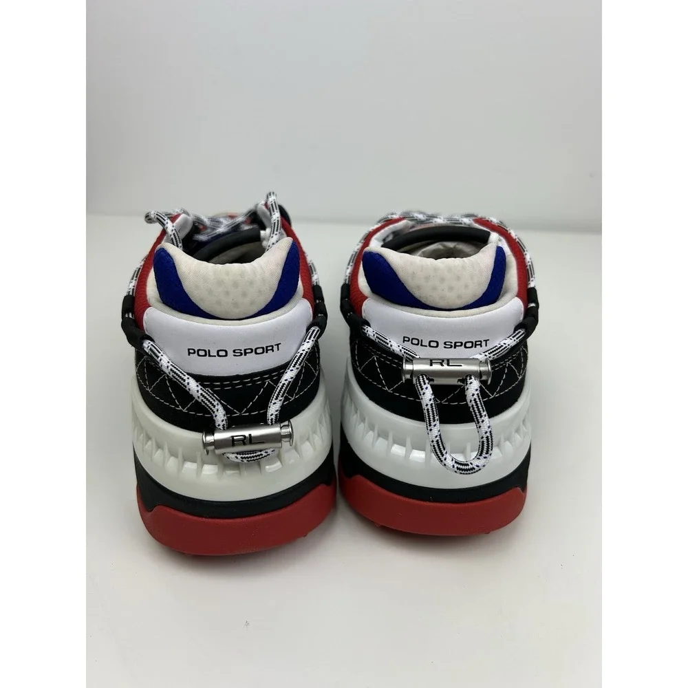 Polo Sport Ralph Lauren PS200 Sneakers Men 9.5 Red White Blue USA Athletic Shoes
